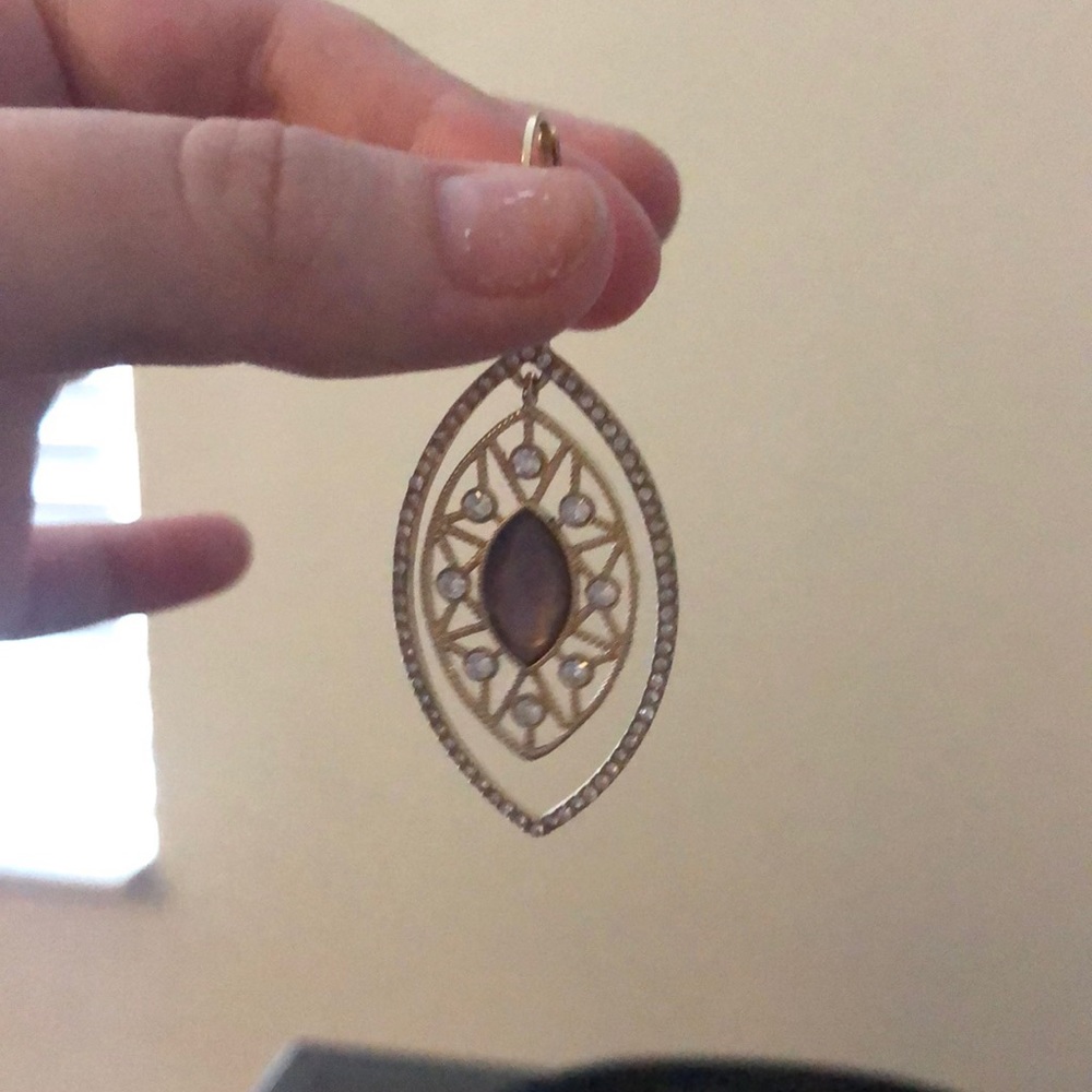 Gold rhinestone earrings